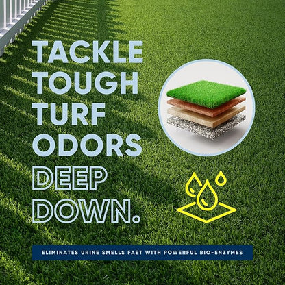 Outdoor Odor Eliminator | Outside Dog Urine Enzyme Cleaner – Powerful Pet, Cat, Animal Scent Deodorizer | Professional Strength for Yard, Turf, Kennels, Patios, Decks (32oz)