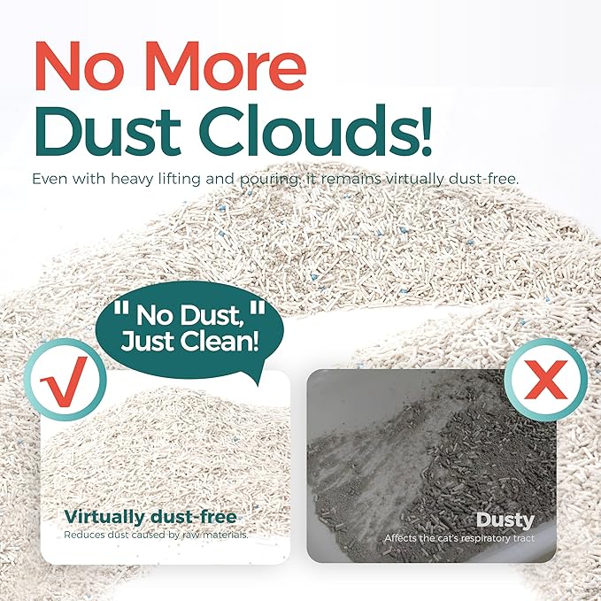 MoonForest Tofu Cat Litter,Natural Odor Control Dust-Free Clumping Litter(5.5lb×3bags)