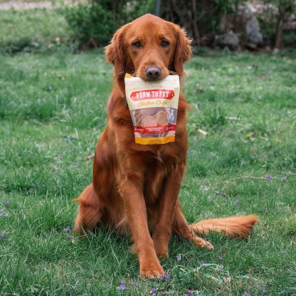 Farm To Pet - Dog Training Treats - Chicken Chips, Single Ingredient - 4 oz, Lean, All Natural, Healthy Dog Treats for Small, Medium, Large Breeds, & Puppies, Made in USA