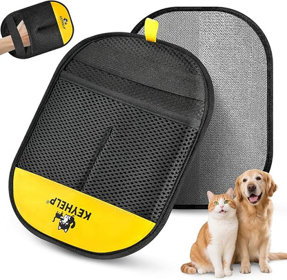 KEYHELP Pet Hair Removal Glove for Dogs & Cats, Newly Upgraded Reusable Electrostatic Pet Hair Glove, Pet Hair Remover Tool for Clothing, Couch, Bed, Carpet, Car Seat
