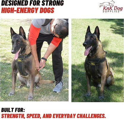 KNK, Heavy Duty Dog Harness for Pitbulls, Bullies & Large Breeds – No Pull, Ultra Durable, Soft Padded Chest, Metal Leash Attachment