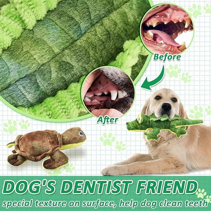LECHONG Stuffed Animal Dog Toys, 5 Pack Tough Squeaky Dog Toys, Plush Toys Assortment, Great Value Pet Toys Bundle, Woodland Series Chew Toys for Large Medium and Small Dogs Puppy Pet Toys