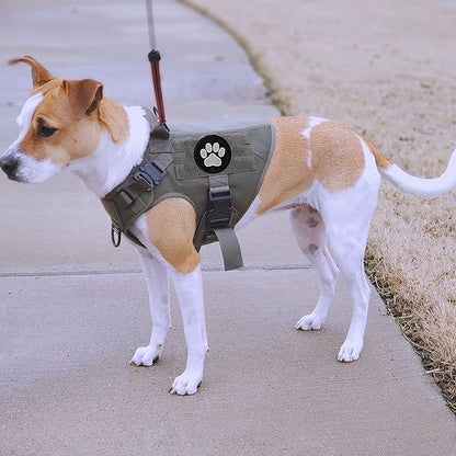 TACVEL 2 Pieces Dog Paw Tactical Patches Military Uniform Emblem Patches, Embroidered Applique Hook & Loop Patch for Caps, Backpacks, Clothes, Vest, Military Uniforms, Tactical Gears Etc