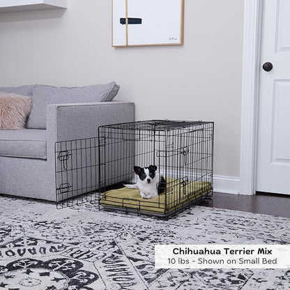 Happy Hounds Cooper Deluxe Reversible Crate Pad - Small - Moss
