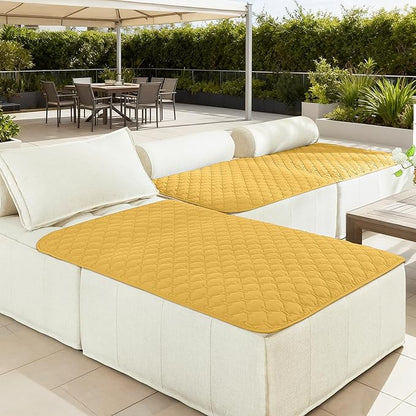 gogobunny 100% Double-Sided Waterproof Dog Bed Cover Pet Blanket Sofa Couch Furniture Protector for Puppy Large Dog Cat, Reversible (40x50 Inch (Pack of 1), Dark Yellow/Light Yellow)