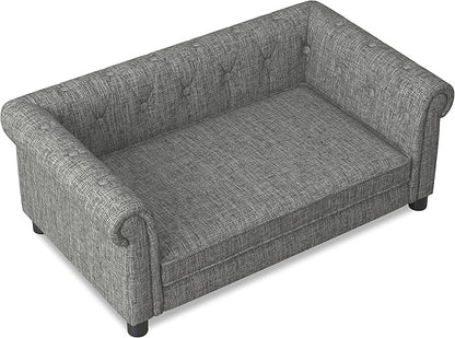 KEIKI Dog Bed for Medium and Large Dogs, Elevated Pet Sofa Bed, Durable Elevated Couch Bed with Legs, 39" Pet Bed for Dogs, Gray