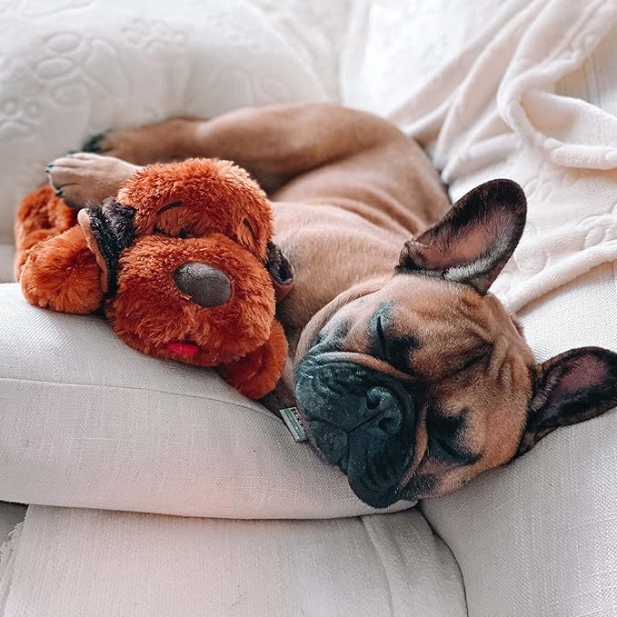 Original Snuggle Puppy Heartbeat Puppy Toy - Heartbeat Puppy for Dogs - Pet Anxiety Relief and Calming Aid - Comfort Dog Toy - Behavioral Training and Sleep Aid Cuddle buddy - Crate Training Essential