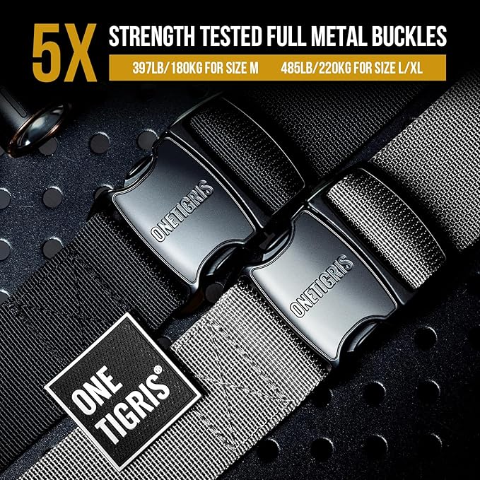OneTigris Tactical Dog Harness with 5X Metal Buckle,Dog MOLLE Vest with Handle,No Pulling Front Clip,Hook and Loop Panel for Dog Custom Patch (M, Grey)