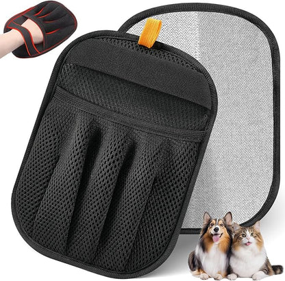 Salhap Pet Hair Removal Glove for Cats & Dogs, Upgraded Five-Finger Electrostatic Pet Hair Glove, Reusable Magic Brush Pet Hair Remover Tool for Laundry, Couch, Carpet, Car Seat