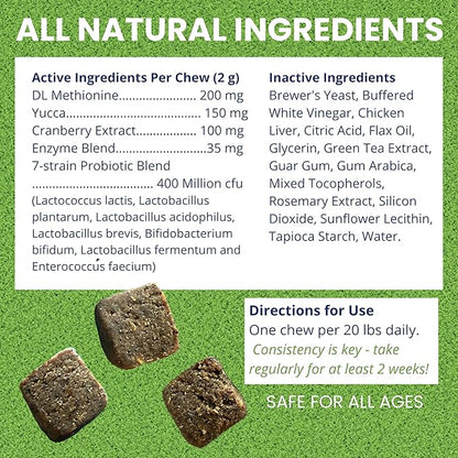 Under the Weather Nice Grass Chews for Dogs | Digestive Enzymes for Dogs | Canine Urine Neutralizer for Grass | Probiotics for Digestive Health | Vet Formulated Lawn Care Supplement | 60 Count