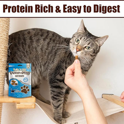 Fieldcrest Farms Nothin’ to Hide Collagen Cat Treats – Crunchy & Creamy Cat Snacks, High-Protein Healthy Treats for Skin, Coat & Joint Support, Tuna Flavor, 3 oz. Bag