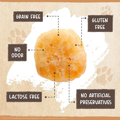 Mighty Paw Yak Cheese Puffs for Dogs - All-Natural Pet Treats for All Sized Breeds - Odorless Limited-Ingredient Chews for Puppies & Power-Chewers - Rich in Protein and Calcium - Easy to Chew (12 oz.)