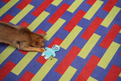 Interactive Catnip Cat Plush Toy, Space Travel Theme, 5‘’, for All Breed Size Cats (Alien)