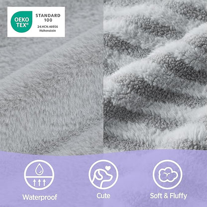 LE SURE Cute Dog Bed Medium Size Dog, Orthopedic Waterproof Medium Pet Beds with Sides, High Back Non-Slip Bottom and Egg-Crate Foam Pet Couch Sofa with Washable Removable Cover, Grey