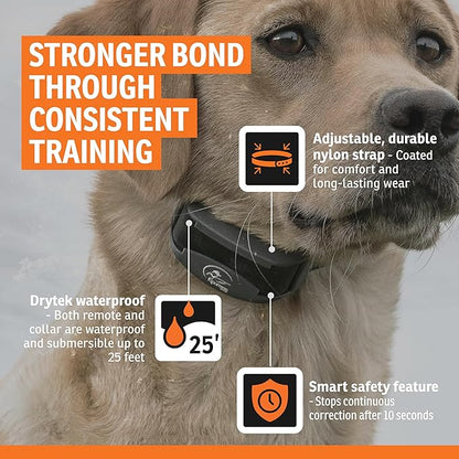 SportDOG Brand SportTrainer 1275 Remote Trainer - Bright, Easy to Read OLED Screen - 3/4 Mile Range - Waterproof, Rechargeable Dog Training Collar with Tone, Vibration, and Static, Black
