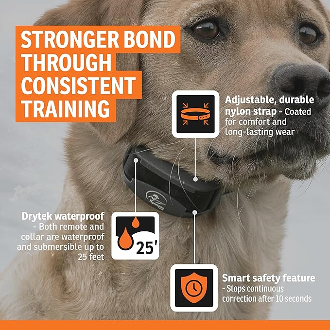 SportDOG SportTrainer 1275 Remote Trainer - Reliable Off-Leash Control - Quick-Charge Collar - Waterproof Dog Training Collar - OLED Display - 3/4-Mile Range - Orange