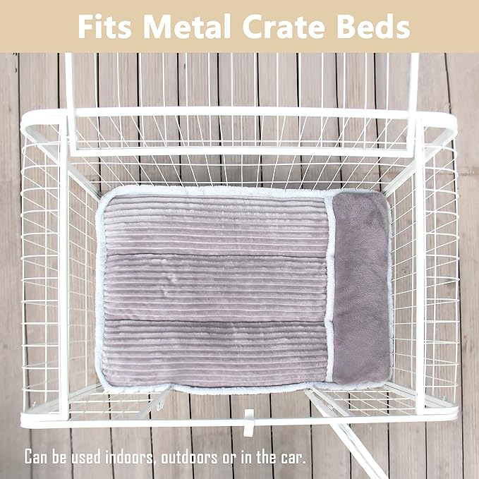 Dog Bed for Large Dogs, Dog Mattress with Pillow for Crate Kennel, Sofa pet Bed, Super Soft pet Bed for Medium, Jumbo, Small Dogs Breeds (Grey, Large-2:(36"x23"x3")