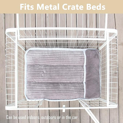 Dog Bed for Large Dogs, Dog Mattress with Pillow for Crate Kennel, Sofa pet Bed, Super Soft pet Bed for Medium, Jumbo, Small Dogs Breeds (Grey, Large-2:(36"x23"x3")