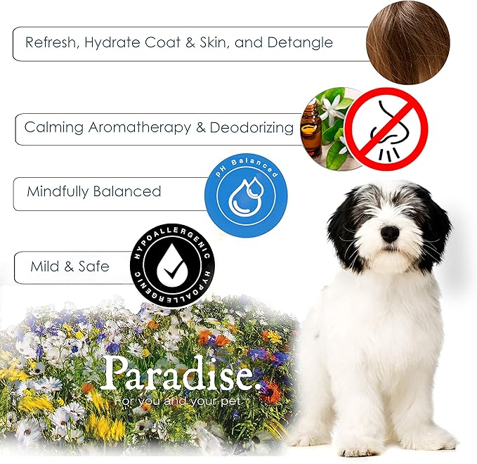 Best Shot Scentament Spa Botanical Body Splash, Detangler Spray, Hypoallergenic Body Spray for Cat and Dog, Berry Amaretto, 8 Oz.