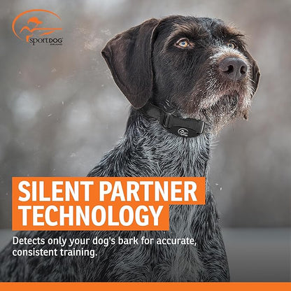 SportDOG NoBark SBC-R - Waterproof, Lightweight & Programmable Barking Correction Collar - Multiple Stimulation Levels for Outdoor Temperament Training - Black