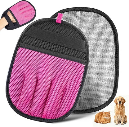 Pet Hair Removal Tool for Cats & Dogs, 2025 New Upgraded Electrostatic Gloves for Pet Hair, Reusable Pet Hair Remover Tool for Couch, Furniture, Carpet, Curtain & Car Seat (Pink)