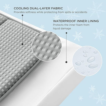 Bedsure Cooling Dog Beds Large Sized Dog - Extra-Large Orthopedic Waterproof Puppy Bed with Removable Washable Cover, Egg Crate Foam Pet Mat, Suitable for Pet Up to 100 lbs