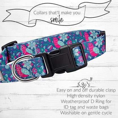 Lucky Love Dog - Adjustable Dog Collar with Easy Click Buckle for Large Dogs, Durable, & Comfortable for Male & Female Dogs, Pet Collar for Puppies & Adult Ones - Carriebelle, Large