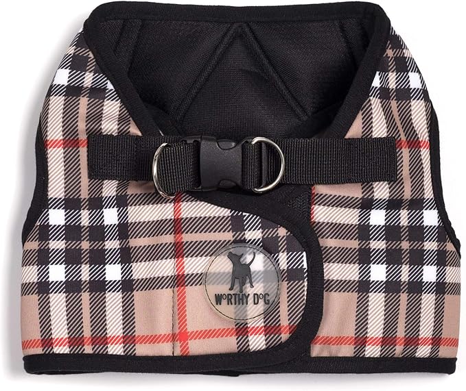 THE WORTHY DOG Step-in Dog Harness for Large Dogs, Comfortable Mesh, Reflective, Strong Hook and Loop Closure, Quick Release Buckle, Pink, X-Large