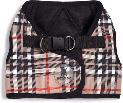 THE WORTHY DOG Step-in Dog Harness for Large Dogs, Comfortable Mesh, Reflective, Strong Hook and Loop Closure, Quick Release Buckle, Pink, X-Large