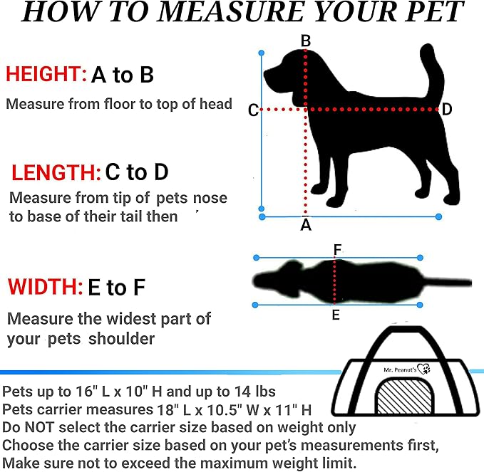 Mr. Peanut's Expandable Airline Approved Soft Sided Pet Carrier, Luxury Travel Tote with Premium Auto Self Locking Zippers, Plush Faux Fleece Bedding with Sturdy Plywood Base, 18LX10.5WX11 H