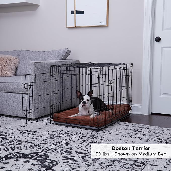 Happy Hounds Cooper Deluxe Reversible Crate Pad - Medium - Burgundy