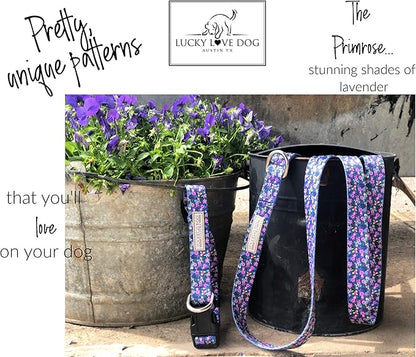 Lucky Love Dog Leash, Vivid Floral Dog Leash for Large Female Dogs, Durable & Long Lasting (Primrose, Large)