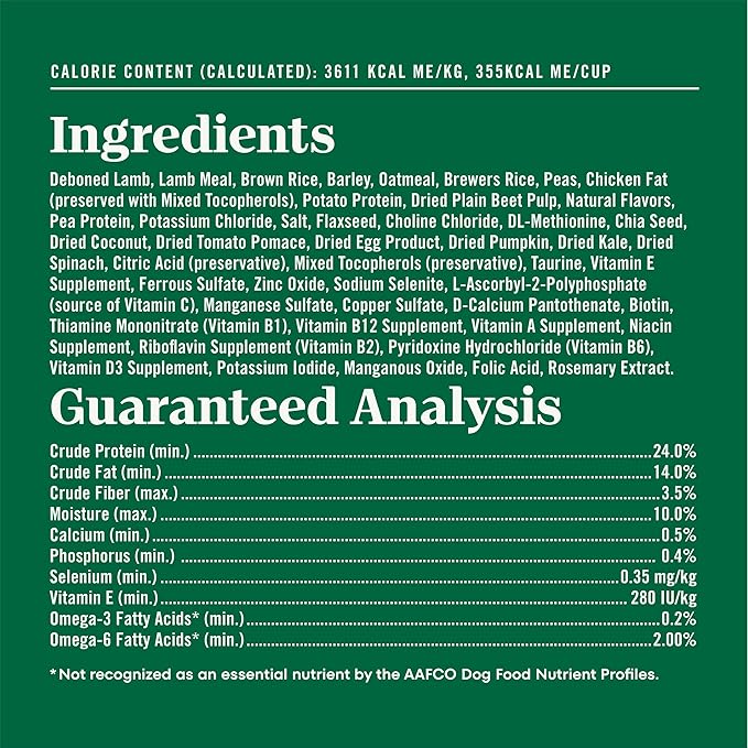 Nutro Natural Choice Adult Dry Dog Food, Lamb and Brown Rice Recipe, 12 lbs.