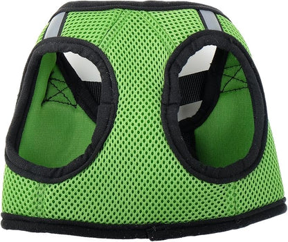 THE WORTHY DOG Step-in Dog Harness for Small Dogs, Comfortable Mesh, Reflective, Strong Hook and Loop Closure, Quick Release Buckle, Lime Green, Tiny