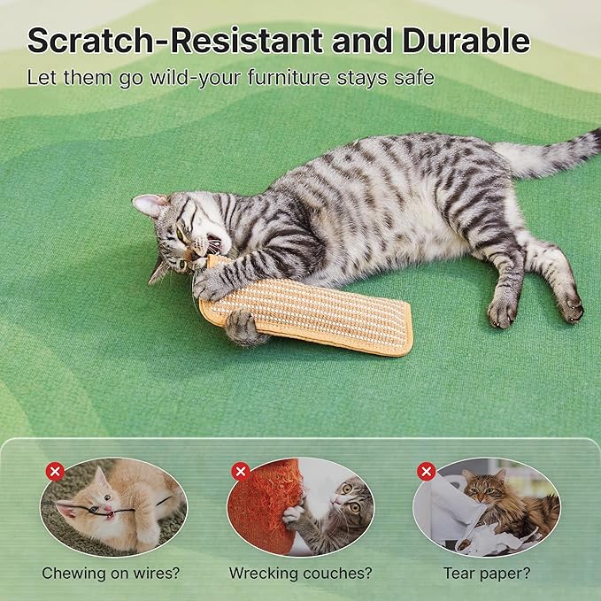 Potaroma Cat Toys Pack of 2 with 6000mg A+ Organic Catnip, Soft Sisal Material Indoor Kitten Scratching and Kicker Toys, Drives Bored Cats Crazy with Fun Interactive Chew