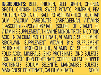 Nature’s Recipe Grain Free Wet Dog Food Beef, Sweet Potato, and Pumpkin Recipe, 13 oz. Can (Pack of 12)
