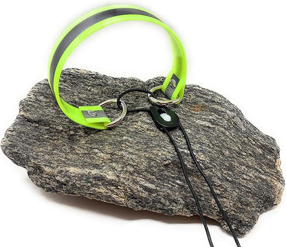 Sparky Pet Co - Surefit ECollar Replacement Strap - Bungee Dog Collar - Waterproof - Adjustable - Secure Nexus Wheel Lock - for Electronic Training & Invisible Fence Systems - 3/4" (Reflective Yellow)