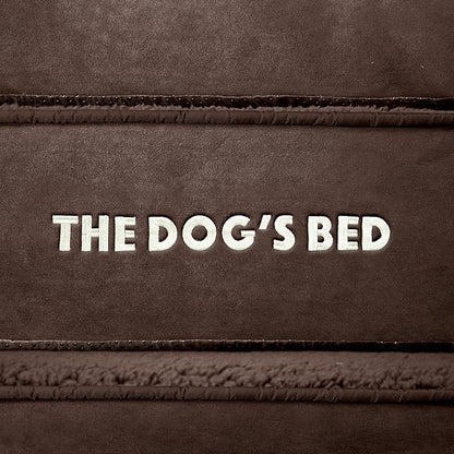 The Dog’s Bed Orthopedic Headrest Dog Bed XXL Brown Plush, Memory Foam, Pain Relief for Arthritis, Hip & Elbow Dysplasia, Post Surgery, Lameness, Waterproof Washable Cover, Veterinary Approved