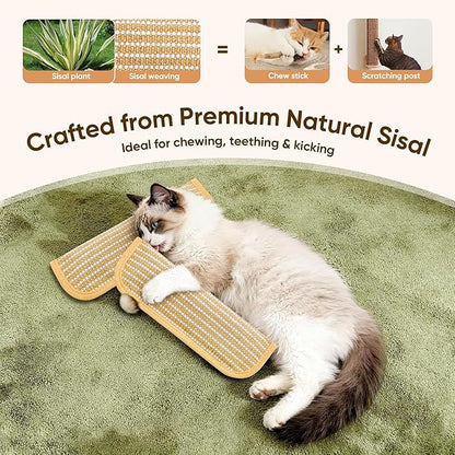 PetZen Garden Sisal Catnip Pillow Toy Kickers, 2 Pack Interactive Catnip Toys with Organic 8000mg Herbal Blend for Indoor Scratching, Chewing & Teething, Fun for Kittens and Adult Cats