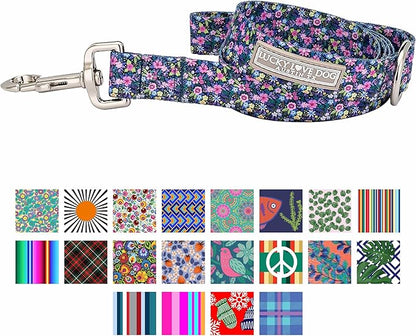 Lucky Love Dog Leash, Vivid Floral Dog Leash for Large Female Dogs, Durable & Long Lasting (Primrose, Large)