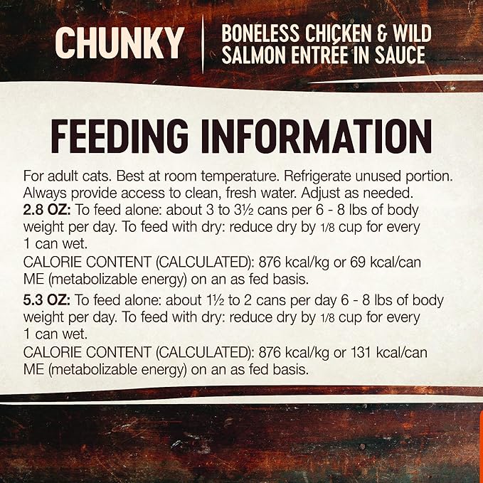 Wellness CORE Signature Selects Chunky Adult Wet Cat Food, Natural, Protein-Rich, Grain Free, 2.8 Ounce, 12 Pack (Chicken & Salmon)