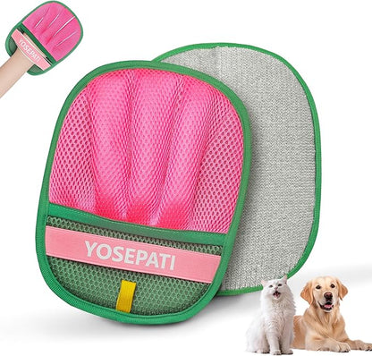 Thickened Ectrostatic Pet Hair Removal Glove for Cat & Dog, Upgraded Five-Finger Reusable Magic Brush Pet Hair Remover Tool for Couch, Clothing, Carpet & Car Seat, Cat Grooming Gloves