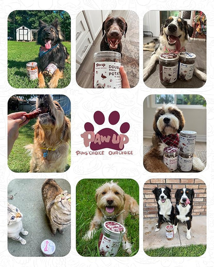 PAWUP Duck & Sweet Potato Duo Dog Treats, Soft Chews for Small & Medium Dogs, High Protein & High Fiber, Gentle on Sensitive Stomachs, Natural Daily Snack with Taurine, 12.5 oz