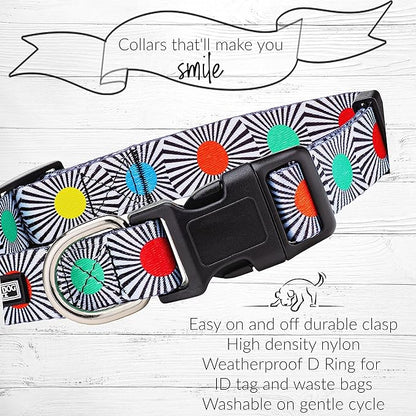 Lucky Love Dog, Adjustable Fun Style Collar and Leash Set for Dogs, Bright Color Matching Dog Collar and Leash - (X-Small, SOCO Combo)