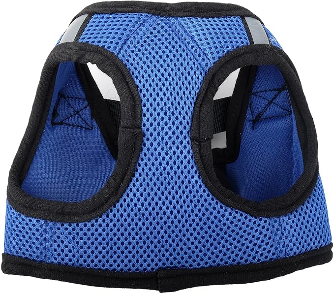 THE WORTHY DOG Step-in Dog Harness for Small Dogs, Comfortable Mesh, Reflective, Strong Hook and Loop Closure, Quick Release Buckle, Royal Blue, XX-Small