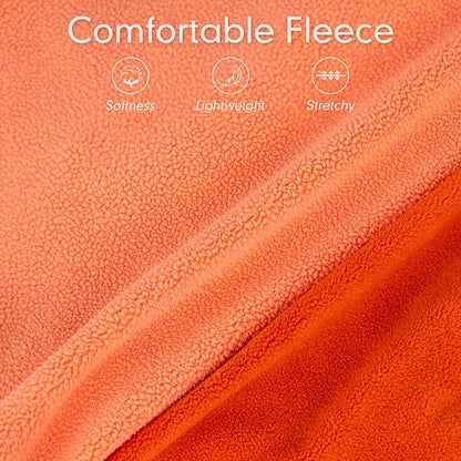 cyeollo Fleece Dog Sweater Vest, Reflective Dog Sweatshirt Pullover Jacket for Small Medium Large Dogs Clothes Boy Girl Pets Warm Pet Clothes, Orange & Red XL