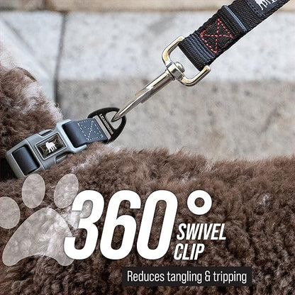 Leash Boss Short Dog Leash With Padded Traffic Handle for Training and Walking | Comfortable Nylon Lead for Large, Medium, Small Dogs