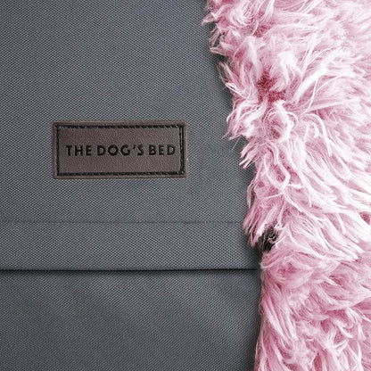 The Dog’s Bed Sound Sleep Original Calming Dog & Cat Bed, Anti-Anxiety Rose Pink Fur Donut Nest Snuggler, with Removable Cover, Veterinary Approved
