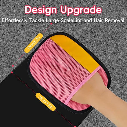 YOSEPATI Thickened Ectrostatic Pet Hair Removal Glove, Magic Brush Pet Hair Remover Tool for Cat & Dog, Upgraded Reusable Pet Hair Gloves for Couch, Clothing, Carpet & Car Seat, Cat Grooming Gloves