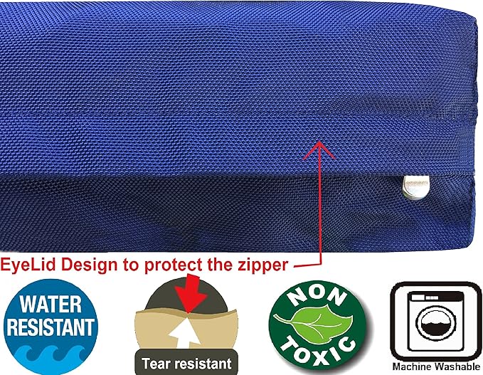 Dogbed4less Extra Large Orthopedic Memory Foam Dog Bed, Human Grade Gel-Infused Cooling Mattress, Durable Waterproof Liner and Heavy Duty 1680 Ballistic Blue External Cover, 40X35X4 Inch